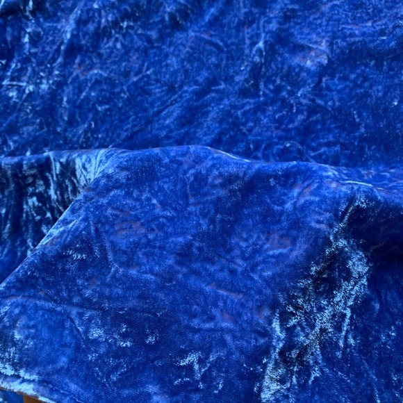 Loft womens size XS velvet top, sapphire - Picture 6 of 9